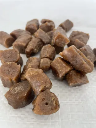 Pile of organic hing cubes for sale in South Africa.
