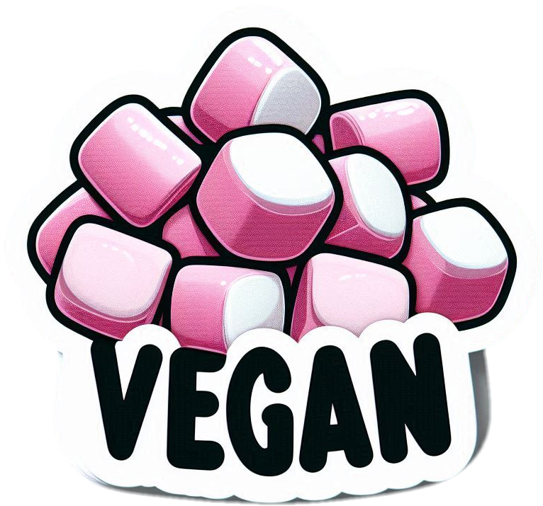 Vegan marshmallows sticker